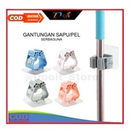 GANTUNGAN Hanger Multipurpose Broom and MopHOOK Mop Clip Holder Broom and Mop Handle Hanger Broom Ho