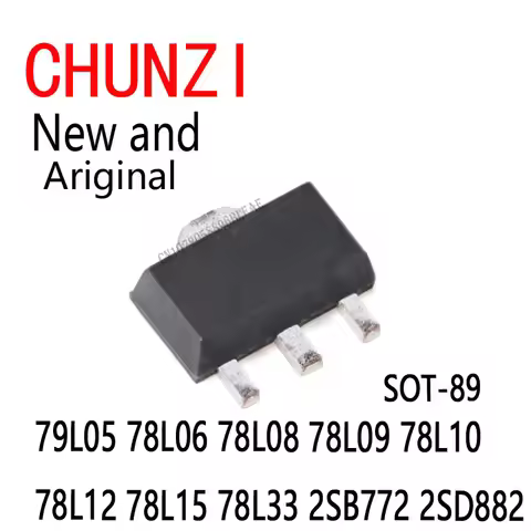 20Pcs New and Original SMD Transistor SOT-89 79L05 78L06 78L08 78L09 78L10 78L12 78L15 78L33 2SB772 