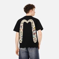 【高端現貨】【王一博同款】EVISU福神2025年夏季新品男超寬松達摩大M印花T恤