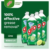 Glo Active Foam Lime Dishwashing Liquid 800ml x4 Value Deal