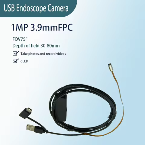 1MP 3.9mm FPC flexible cable endoscope 3-in-1 cable FOV75゜ USB industrial endoscope camera EZ-EN39L-
