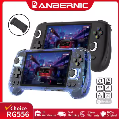 ANBERNIC RG556 Retro Handheld Games Console 5.48" AMOLED Screen WIFI Android Video Games Player Supp