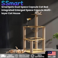 Smartpets Dual Space Capsule Cat Bed Integrated Enlarged Space Capsule Multi-layer Cat House