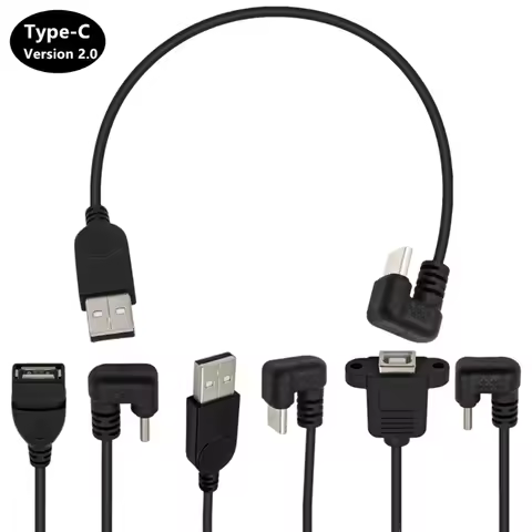 180 Degree U Shaped USB-C to USB 2.0 Adapter cable for New MacBook (Pro), Dell XPS 13/15, Galaxy S20
