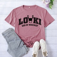 Korea Korea 2026 Cross-Border Foreign Trade European American loki Printed Short-Sleeved Ladies Roun