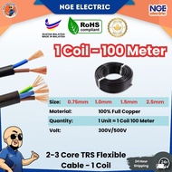 Cable| [PERCOIL] 3Core Flexible Cable TRS 3 Core Cable | 1.0 - 2.5mm | Heavy Duty TRS Rubber Cable