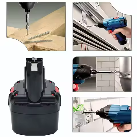 18V 9.8Ah Ni-MH Rechargeable Replacement Battery Compatible with Bosch Power Tools BAT025 BAT026 BAT