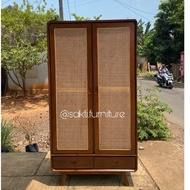 2 Door Wardrobe 2 Door Retro Wardrobe 2 Door Rattan Wardrobe 2 Drawers