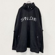 Used Sean John full-zip sweat track jacket/jersey, black, size 3XB