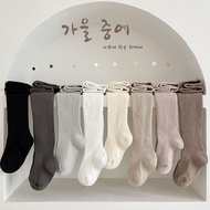 Plain tights for babies, ribbed striped tights for babies, seamless tights, Korean wool tights for g