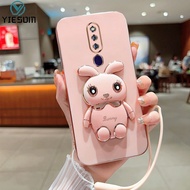 Rabbit Folding Stand Holder Phone Case OPPO F9 F11 Pro F7 F5 F11 F9 Shockproof Soft Silicone Cover