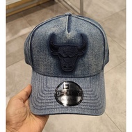 New Era 9Forty A-Frame Chicago Bulls Snow Wash Denim Blue Cap 100% Original