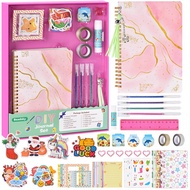 DIY Journal Kit for Girls, Birthday Gifts for Girls 7 8 9 10 11 12 13 14 Year Old, 112PCS Kids Journ