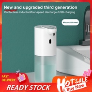 SUN_ Automatic Soap Dispenser for Kitchen Wall-mounted Soap Dispenser 400ml Rechargeable Touchless Soap Dispenser for Bathroom Kitchen Wall-mounted Design Automatic Soap