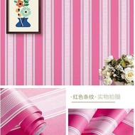 Wallpaper stiker dinding salur blaster pink ukuran 1 roll termurah