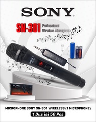 Microphone SONY SN-302 Profesional Wireles led display 2 Microphone/mic sony original asli