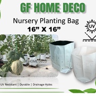 [1 KG] UV 16'' X 16'' BLACK & White Plantation extra Thick Polibag HITAM PUTIH Nursery Plantation