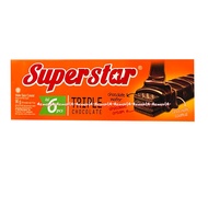 Superstar Triple Chocolate 6Pcs Chocolate Wafer Cream Super Star Chocolate Wafer Cream Filled