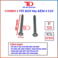 [COMBO 2] Vít bắt CB đơn dài 4 tấc chuyên dụng cho thợ điện lạnh, bắt cầu dao đơn cho máy lạnh, vít 