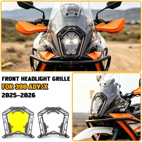 For 390 ADVENTURE/X Motorcycle Headlight Guard Grille Cover Protector Acrylic Protection Modificatio