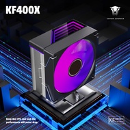 Jungle Leopard KF400X ARGB CPU Cooler Infinity Mirror Top Cover 4 Heat Pipe Single Tower Radiator 12