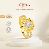 CERA 585 Gold Sunflower Ring CR5128