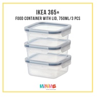 IKEA 365+ Food container, square/plastic, 750 ml