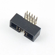 10pcs 1.27mm Pitch 2x5 10 Pin Right Angle Male Shrouded PCB Box Header IDC Connector in stock ic