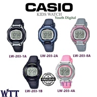 CASIO ORIGINAL LW-203 SERIES DIGITAL UNISEX KIDS WATCH (WATCH FOR KID / JAM TANGAN BUDAK / JAM TANGAN KANAK / CASIO WATCH LADIES / WATCH FOR WOMEN / CASIO WATCH)