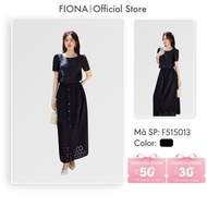 FIONA odd set SET Shirt with hem shape, fabric collar and flared skirt, polka dot pattern, F-coordin
