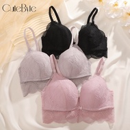 CuteByte Lace Push Up Bra for Woman Sexy Comfort Lingerie Soft Bra Comfort Top Deep-V Sexy Seamless Bralette