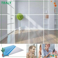 TEALY 10pcs Mirror Stickers Bedroom Self-adhesive Mural Wall Tile Stickers