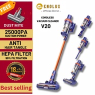 Enolux V20 Pro Cordless Vacuum Cleaner  25,000pa Suction Power  Smart Inverter Motor  HEPA Filter  6