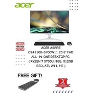 Acer Aspire C241100-5700W11 23.8" FHD All-In-One Desktop PC