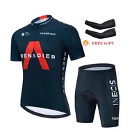 INEOS Team Men's Cycling Jersey Sets Road Bike Short Pants with Sponge Padded Riding Clothing Suits 