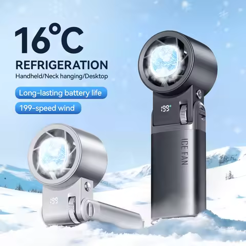 Mi Handheld Mini Fan 9000mAh with LCD Display 199-Speed Adjustment USB Rechargeable Outdoor Turbine 