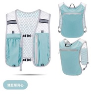 全城熱賣 - 登山運動馬甲 雙肩包 (淺藍色)｜戶外運動背心包 跑步 騎行 徒步 手機水壺收納｜輕便背包 透氣背心