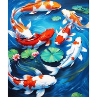 Unique! 7 Koi Fish Painting That Forms Numbers 9