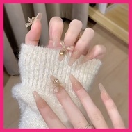 Thai Shop False Nails [DD258]Fashion French Style Flash Drill