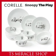 CORELLE KOREA Snoopy The Play Korean Tableware 9p Set for 2 People Round Plate / Dinnerware / Rice bowl,Soup Bowl