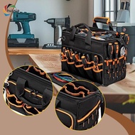 [chulisia] 16.93'' Tool Organizer Folding Housekeeping Tote for Builder Framer Cleaners