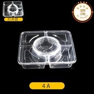 一次性餐盒柒悅黑色透明1000圓三格方四格便當盒外賣快餐盒配湯碗