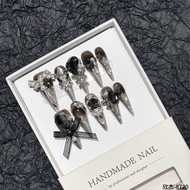 Dark Lolita Exquisite Whitening Pure Handmade High-End Retro Sexy Nails Wearing Nails Boxed