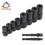 70500 Tap Socket Set 8 Pcs Use with 1/4" & 3/8" Drive, Fit  Standard Tap (1/2" & 1/8" NPT, Up to 12m