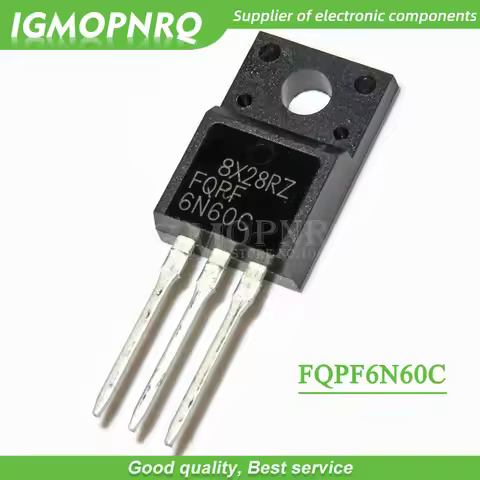 10pcs FQPF6N60C 6N60C 6N60 MOSFET 600V 6A N-Channel transistor TO-220F new original