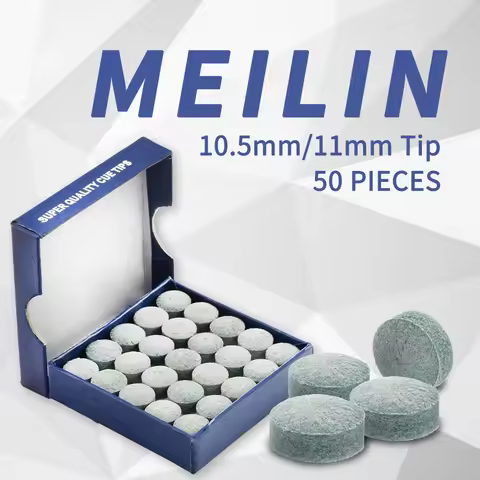 MEI LIN Snooker Cue Tips 50 Pieces 10.5mm 11mm Tips A/B/C/Red Pool Cue Tips Billiard Cue Leather Hea
