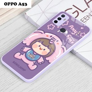 Softcase Glass Kaca Ungu/Lilac Oppo A53 - [GL90] - Case Oppo A53 - Casing Hp Oppo A53 - Case hp Oppo