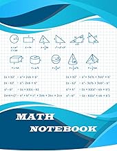 Special math notebook: 300 grid pages with math formulas in 21.59x27.94cm(8.5x11 inches) format