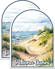 (2 Pack) Indiana Dunes National Park Bumper Sticker - US National Park - Choose from 63 Parks - 5" O
