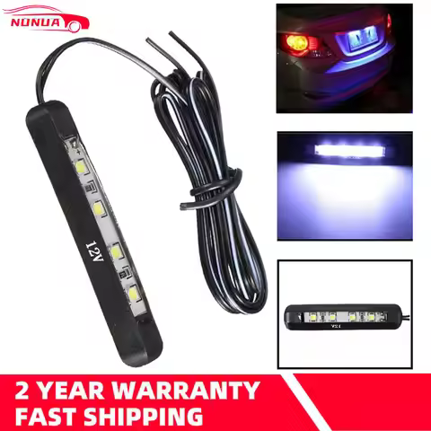 Car Motorcycle Led Tiny Rear Number Plate Light Lamp 12V 4Led Number Plate Tail Light Car License Pl